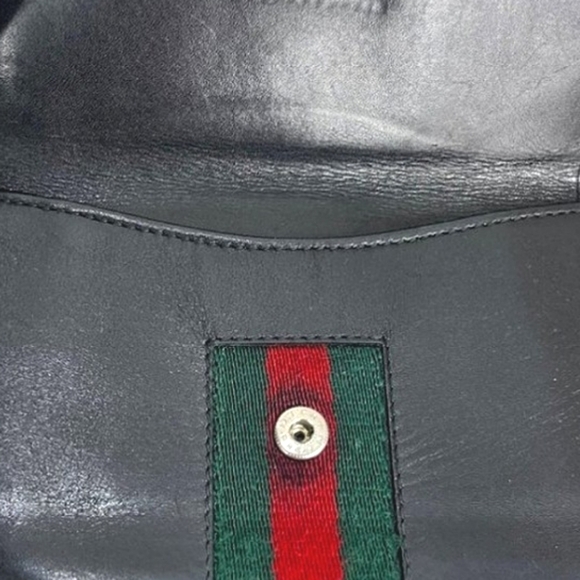 Gucci ®️ Ladies' Sherry Line Trifold Leather Wallet Pre-owned - Picture 12 of 13